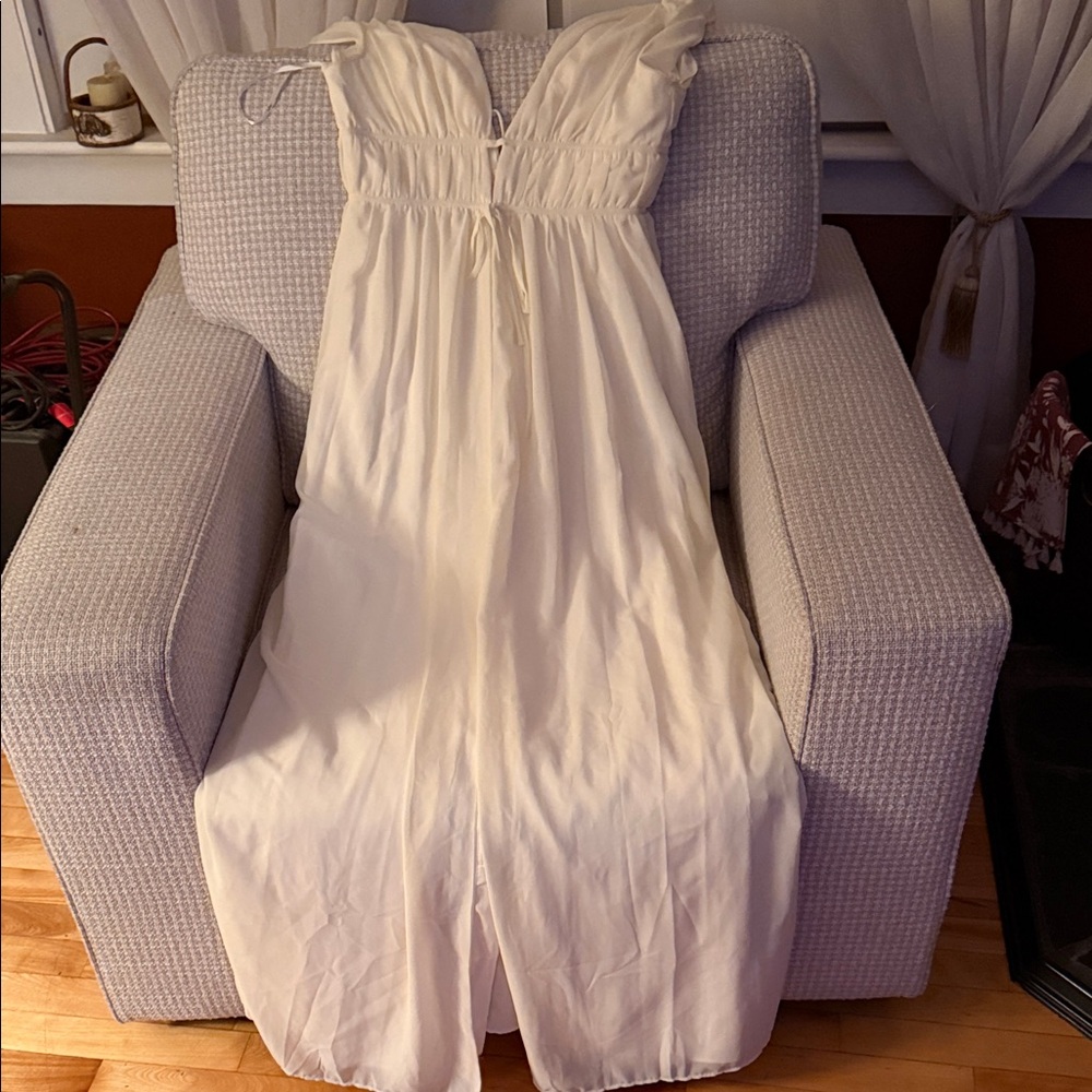 Lulu's Cream Goddess Dress